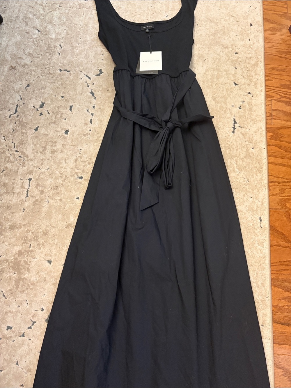 NWT Who What Wear Black Maxi Dress- Classic A-Line - Picture 3 of 3